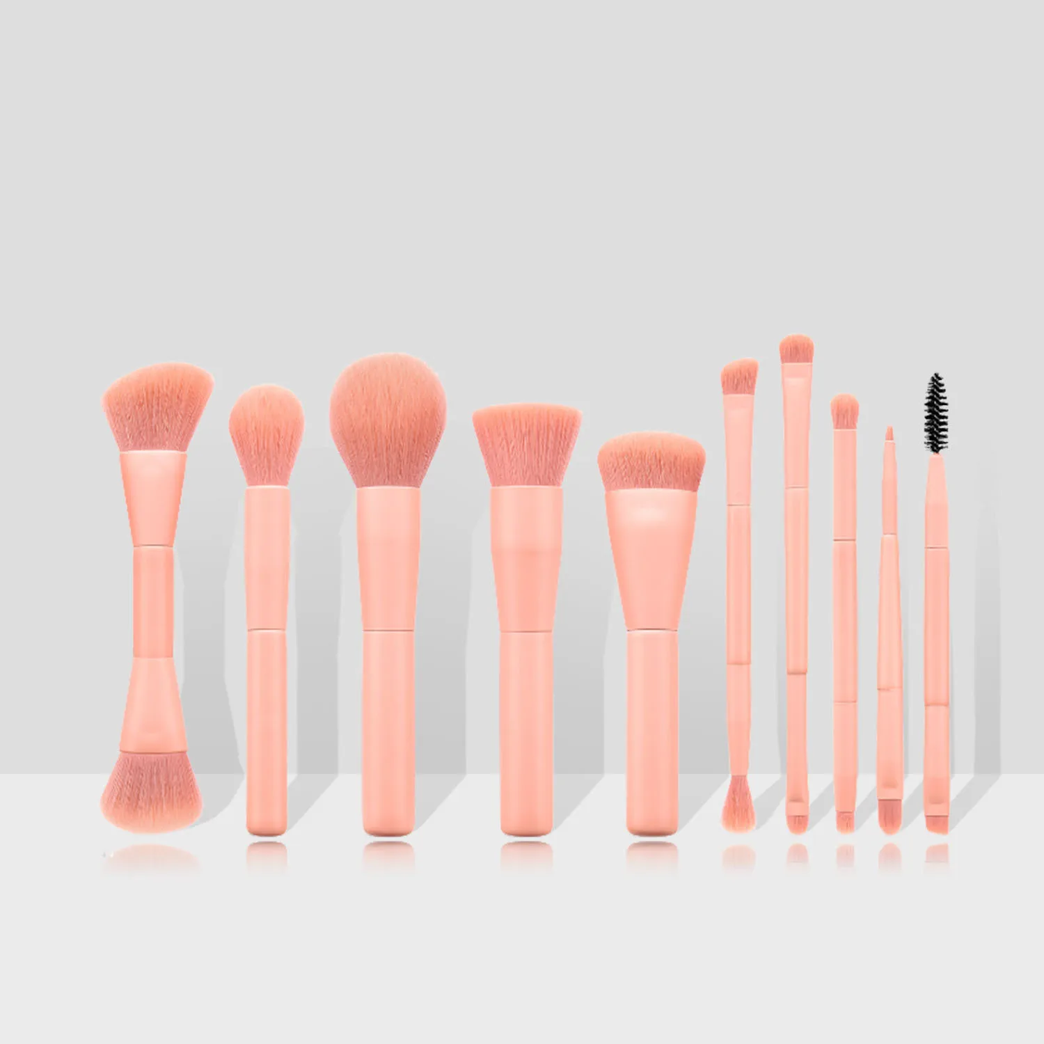

10Pcs Makeup Brushes Set Princess Pink Handle Foundation Powder Make Up Brushes Eye Shadow Blush Eye Brow Brush Beauty Tools