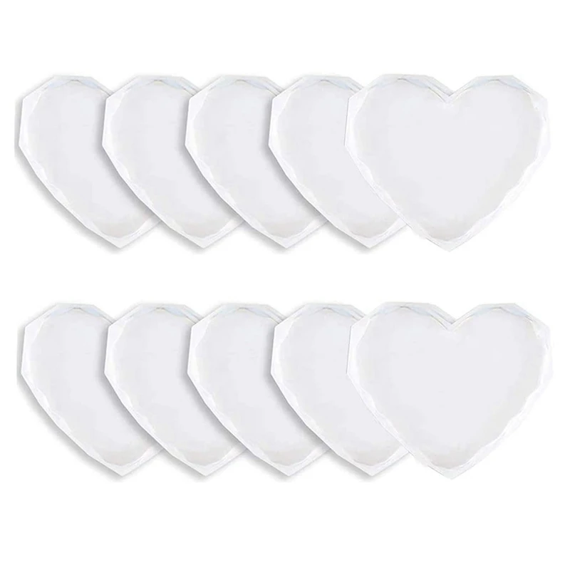 

15Pcs Silicone Coaster Moulds For Resin Cup Mats Mould Epoxy Casting Moulds Diamond Edge Heart Coaster Molds