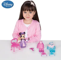 genuine disney minnie mouse toys mickey mouse clubhouse kawaii minnie dress up disney fashion action figure gift for girl no box