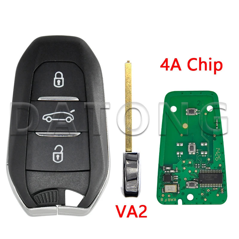 

Datong World ID46/4A чип 433 МГц бесконтактный смарт-ключ HU83/VA2 автомобильный дистанционный ключ для Peugeot 208 308 508 3008 5008 Citroen C3 C5 DS4 DS5