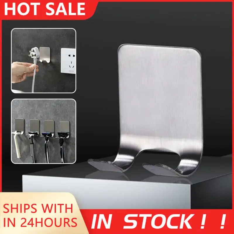 

Stainless Steel Razor Bracket For Men's Shaver Holder Shelf Bathroom Razor Holder Wall Adhesive Storage Hook Home Hanger Rack Ba