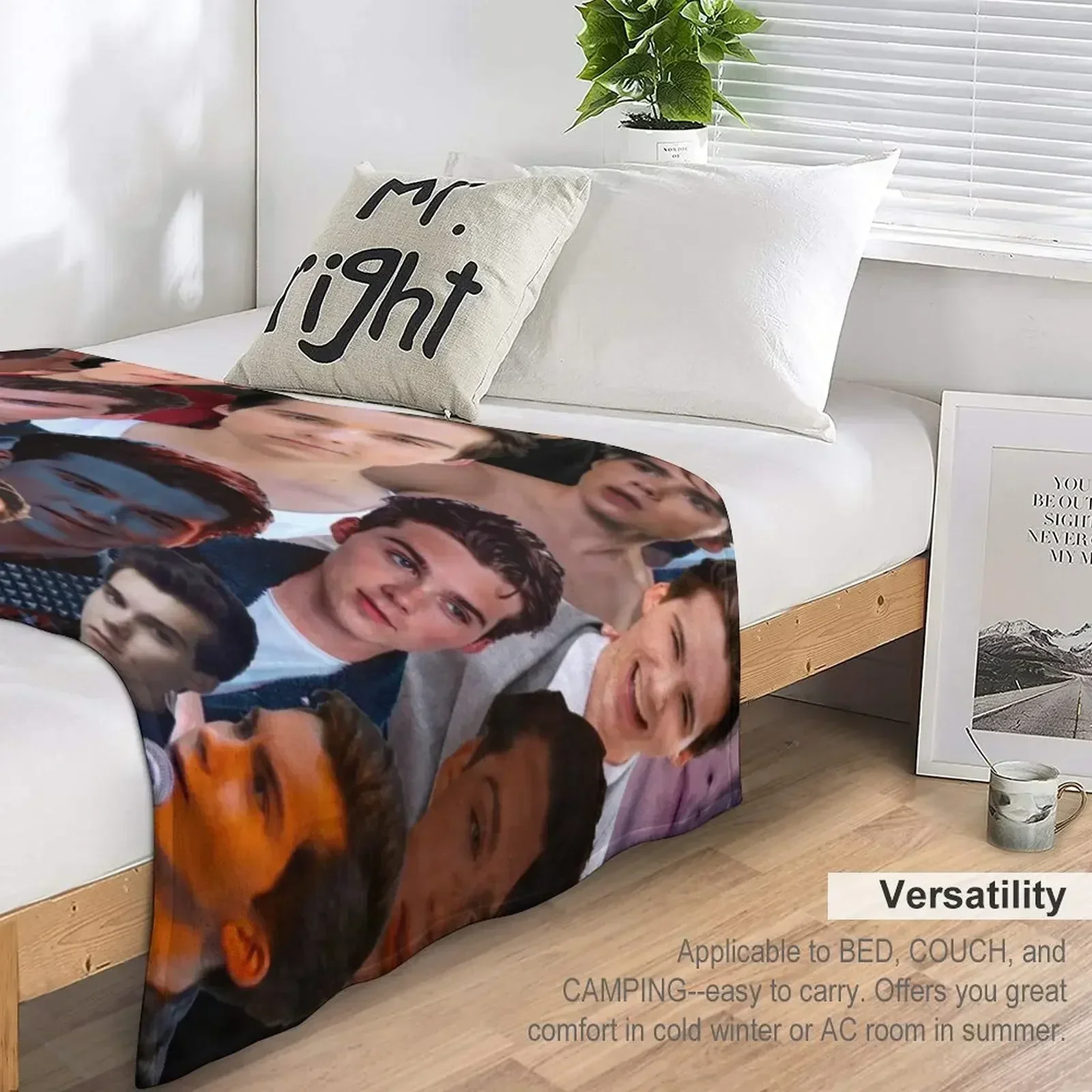 Джереми Шада фотоколлаж пледы декоративное милое клетчатое теплое зимнее одеяло