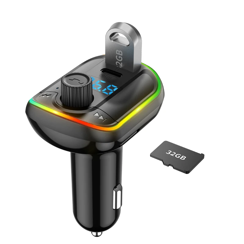 

FM-трансмиттер автомобильный с поддержкой Bluetooth 5,0 и 2-мя USB-портами