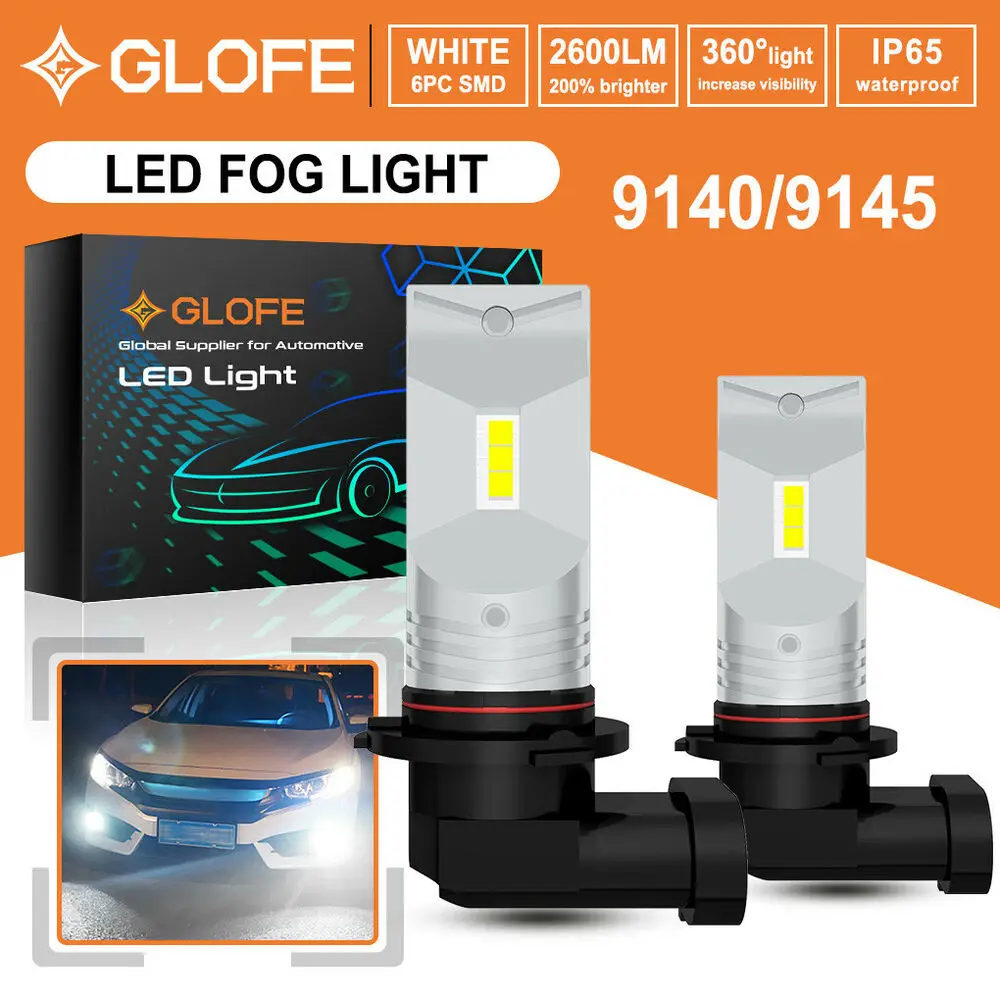 

For Honda Civic Acura Mdx Rdx 9005 White 1919Smd Led Drl Driving Fog Light Bulbs