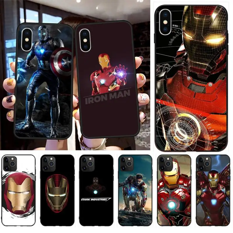 

Marvel Iron Man Phone Case For iphone 13 12 11 Pro Max Mini XS Max 8 7 Plus X SE 2020 XR Cover