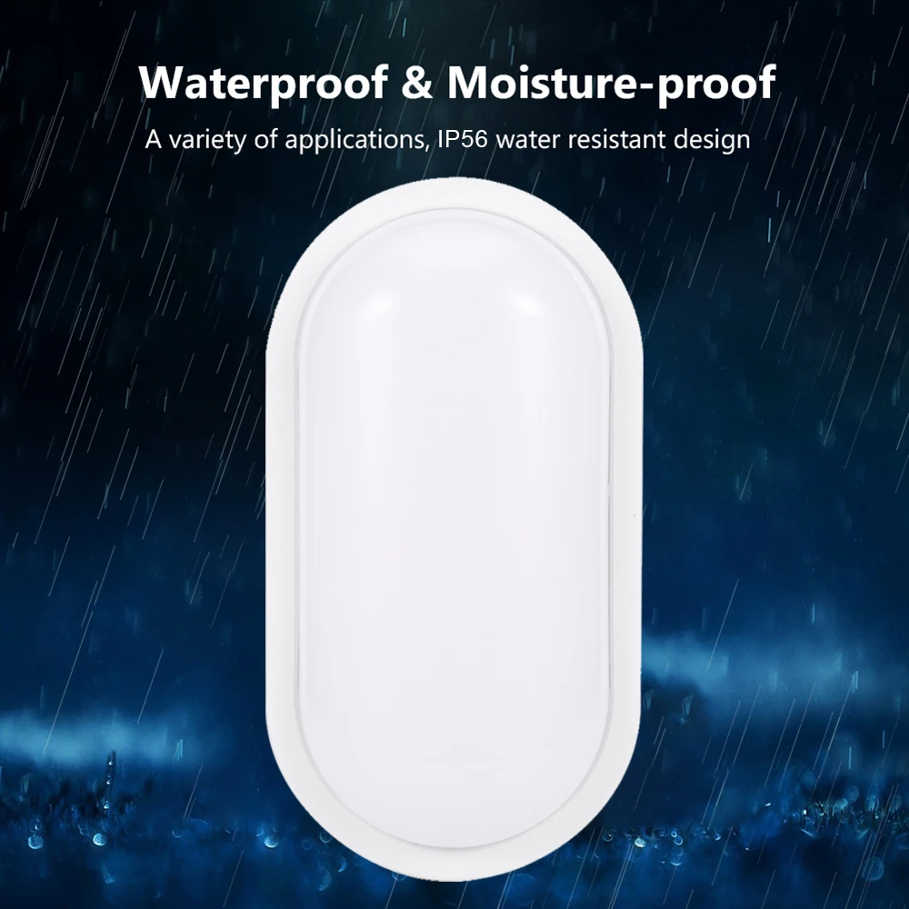 

Oval Waterproof Ceiling Light For Courtyard Balcony Outdoor Ceil Lamp Mosquitoproof Dustproof Modern Simply Energy Saving Lights