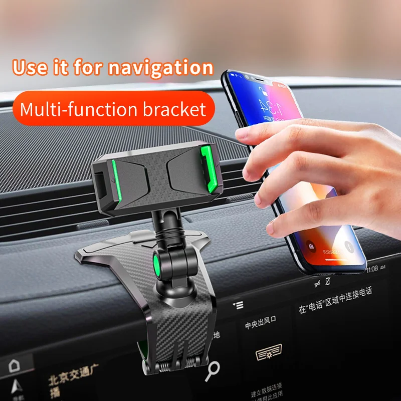 

Universal Car Mobile Phone Holder 1200 Degree Rotatable Multifunctional Air Vent Phone Mount Reversible Phone Support