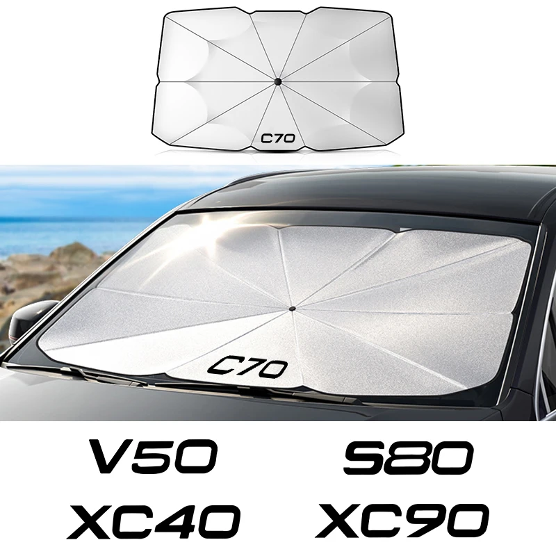 

Car Windshield Sun Shades Umbrella For Volvo XC90 XC60 C30 T6 S60 C30 C70 XC40 V40 XC70 V70 V60 V50 S80 S40 AWD T5 Accessories