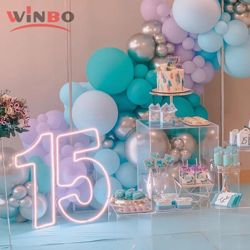 (Под заказ) winbo drop led неоновые маленькие цифры буквы стоячие Акриловые Неоновые