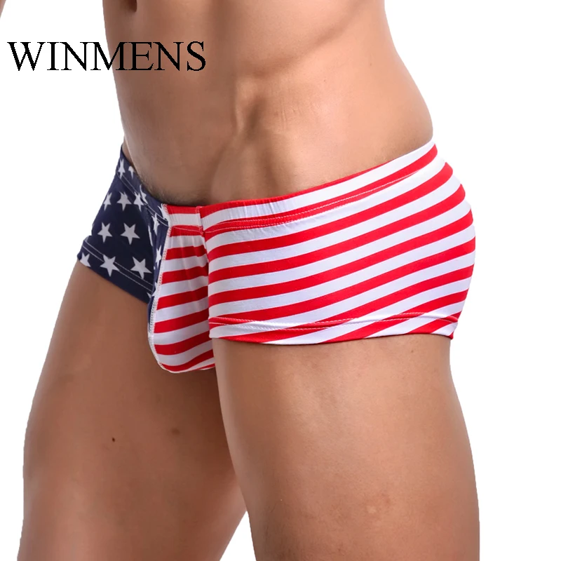Мужские трусы мини-боксеры нижнее белье эластичные хлопковые мужские с выпуклой