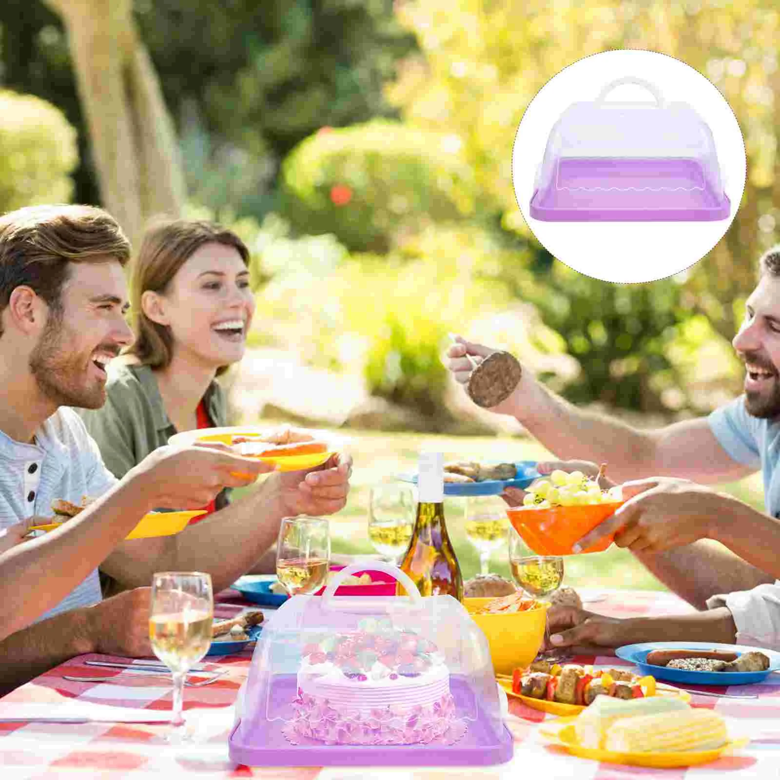 

Dessert Stand Clear Container Cake Storage Holder Birthday Containers Plastic Transparent Packing Bread Box