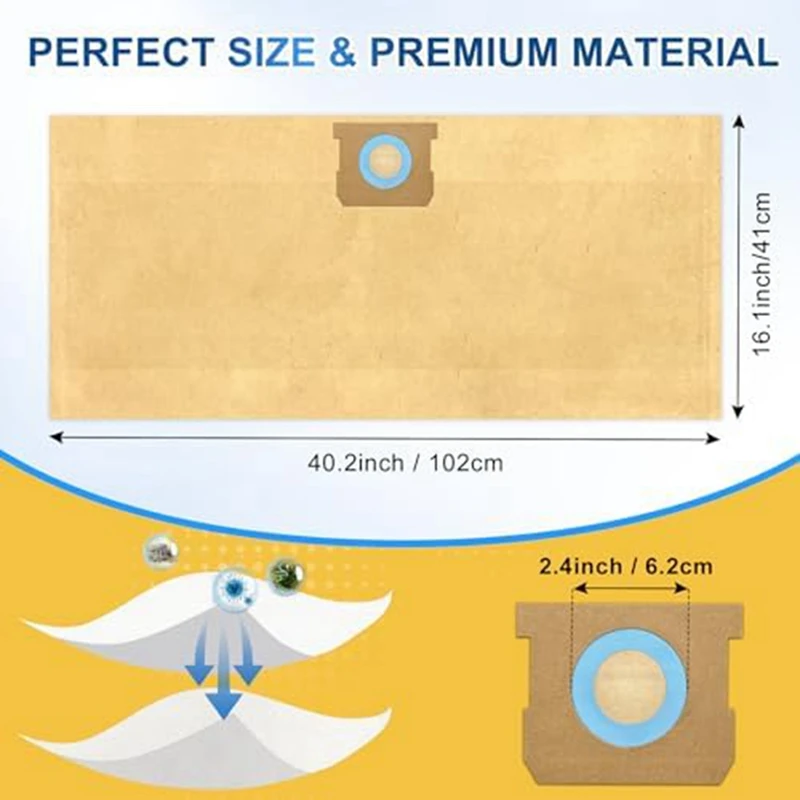 Детали для пылесоса Dewalt 12-16 галлонов влажный/сухой вакуум одноразовый