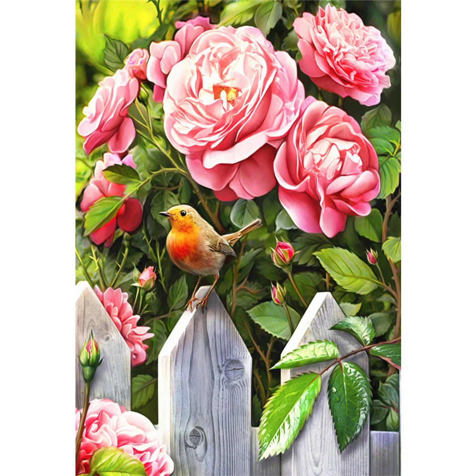 

5D DIY Diamond Painting Flower Vase Cross Stitch Kit Full Diamond Embroidery Rose Rhinestone Art Picture Mosaic Decoration Gift