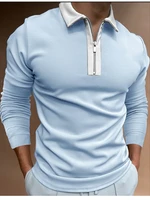 2022 harajuku mens street wear casual fashion polo mens shirt long sleeve lapel zipper design top mens t
