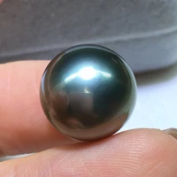 huge charming 15 16mm natural south sea genuine black round good luste loose pearl free shipping for women genstone