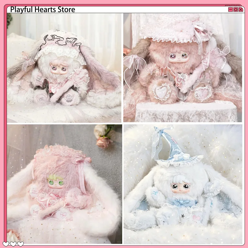 Фото Плюшевая игрушка Sanmi Sweet Letter Bunny 850% Series: Милая кукла-кролик Лолита, настольное украшение, модная игрушка, подарочная коробка-сюрприз №1
