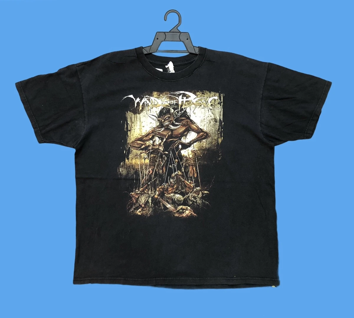 Винтажная футболка из тяжелого металла в американском стиле с принтом ветра чумы