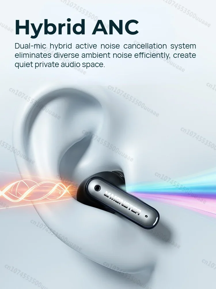 Фото Наушники Monster AirStar A03 ANC с мощными глубокими басами, Bluetooth 6.0, TWS, беспроводные, с гибридным активным шумоподавлением №2