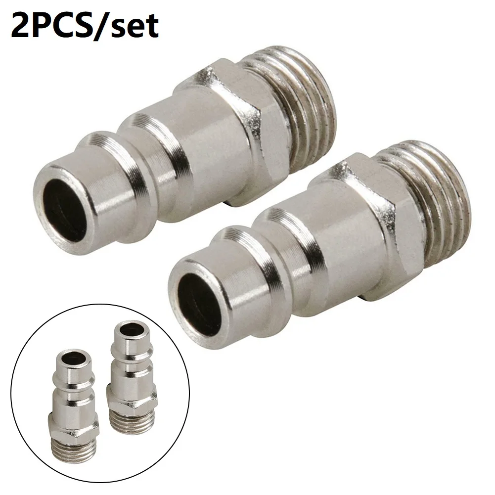 

2Pcs 32mm Quick Release Euro Compressed Air Line Coupler Connector Fitting 1/4in BSP Male Adapter Air Compressor Accessories