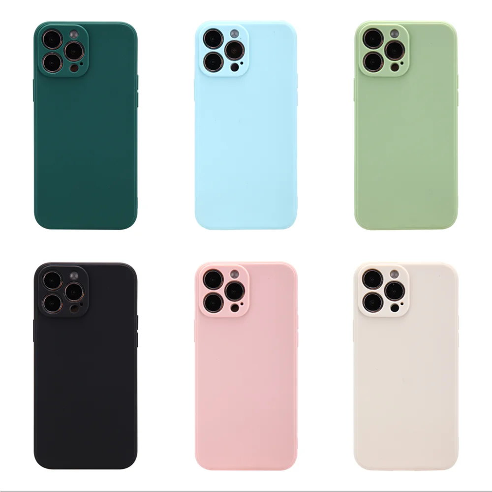 

Luxury Ultra Thin Shockproof Silicone Square Phone Case For iPhone 12 11 13 Pro Max XS X iPhone XR 7 8 Plus SE 2020 Soft Cover