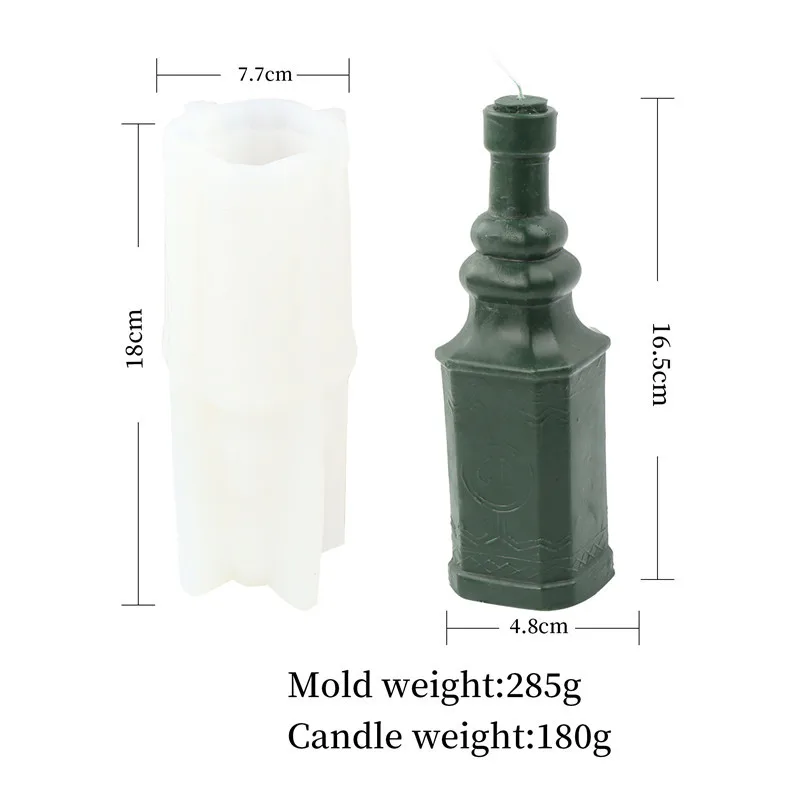 Силиконовая форма для бутылки вина парфюма гипсовая сделай сам украшения