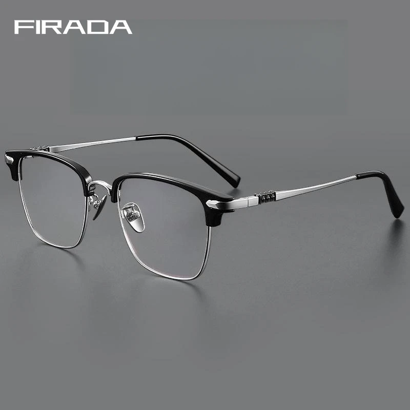 Модные роскошные очки FIRADA 2024 новые удобные ретро деловые оптические по рецепту