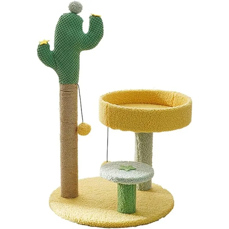 

Cat Tree Stylish and Sturdy Artificial Cactus Tree Cat Climbing Frame Perfect for Playful Felines Cat Climbing Toy Scratching