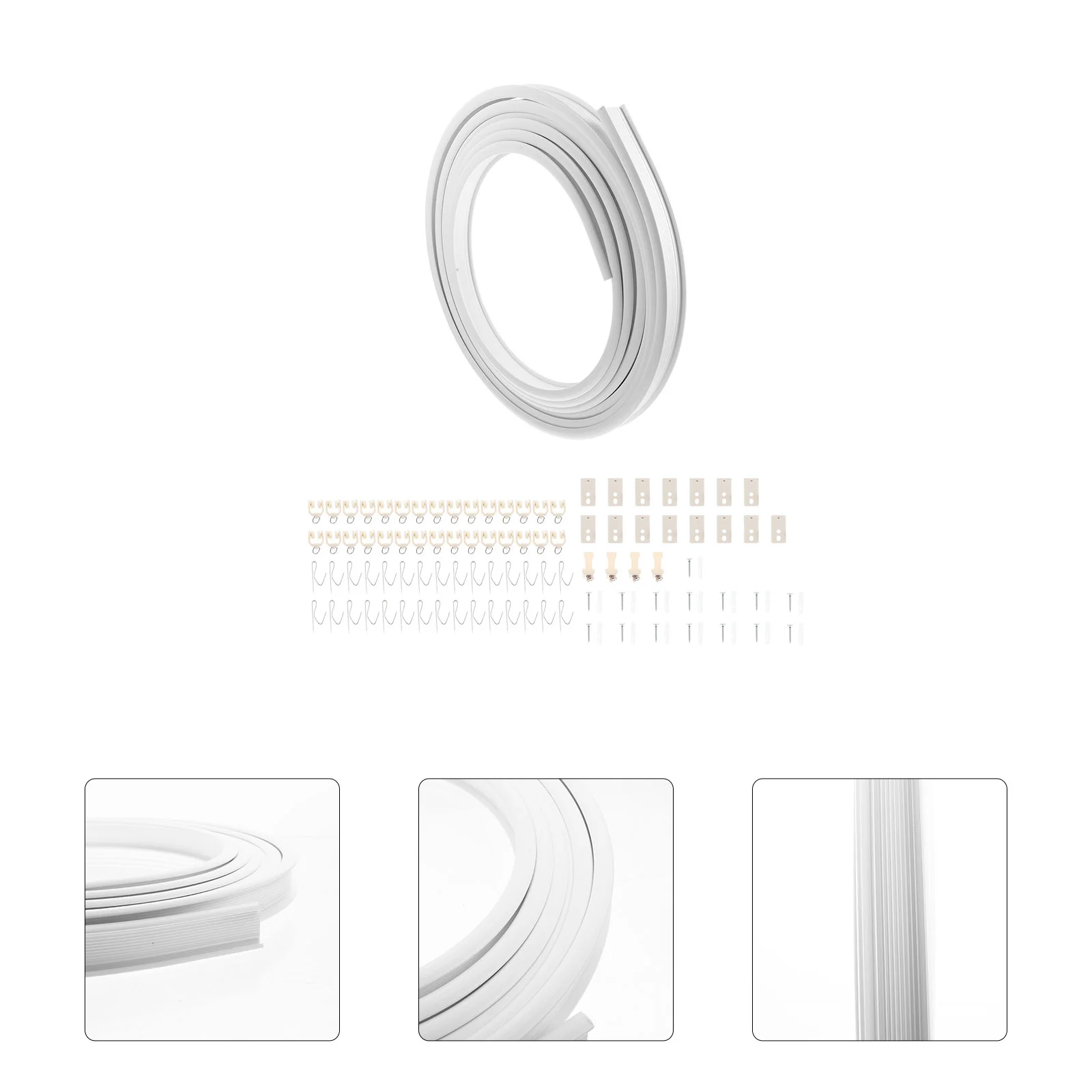 

Track Curtain Ceiling Curved Rail Mount Flexible Room Divider Window System Wall Rv Supplies Windows Kit Bay Balcony Bendable