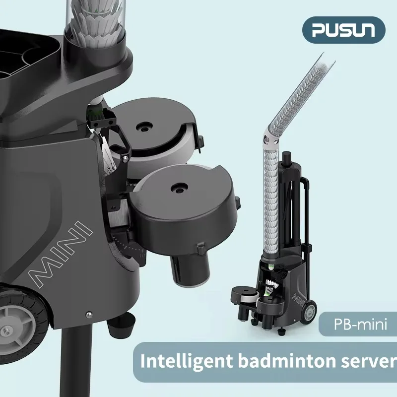 Фото Автоматическая машина для подачи воланов Pusun PB-Mini Professional Portable для бадминтона, умное устройство для тренировок, 50+ воланов №4