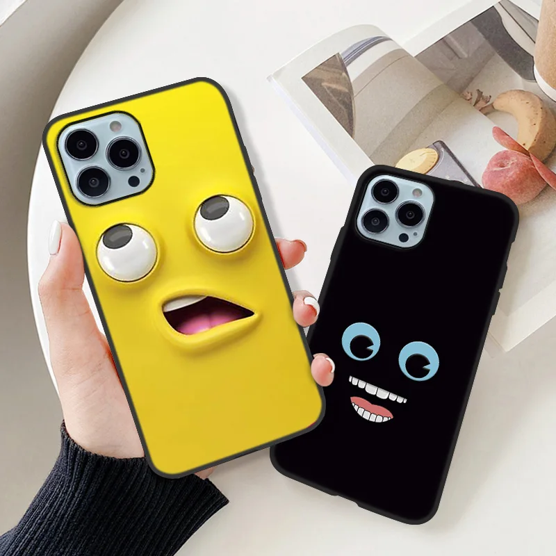 

Cute Funny Trippy Smiley Face Phone Case For iPhone 13 12 11 Pro Max Case For iphone 12 13 Mini 7 8 Plus SE XR Shockproof Cover