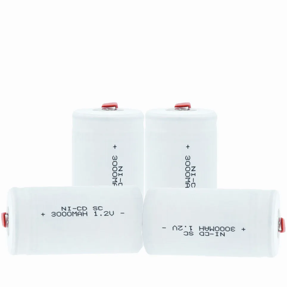 Flat top Ni-MH Battery Pack SC batteries 3000mAh 1.2V NIMH Rechargeable Battery Pack for RC Toy