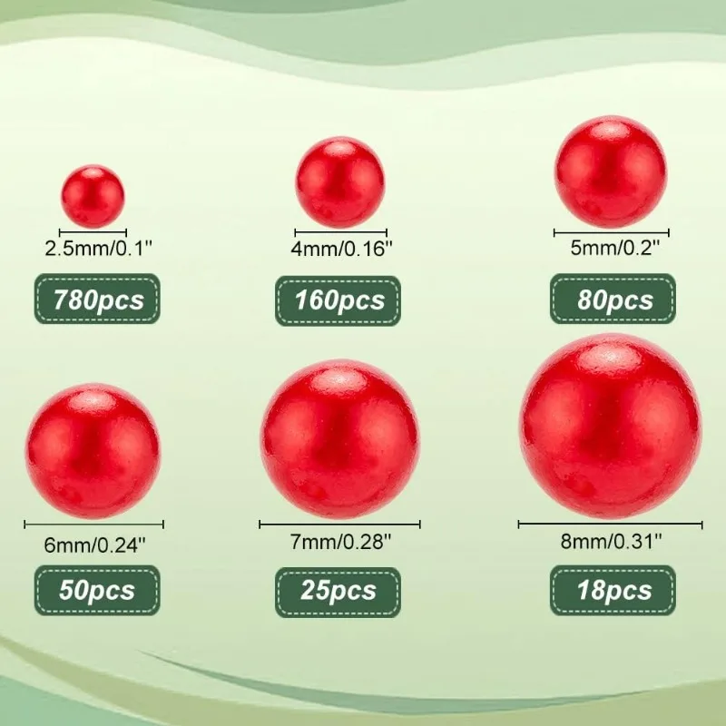 1113 шт. бусины для ВАЗ 6 размеров без отверстий