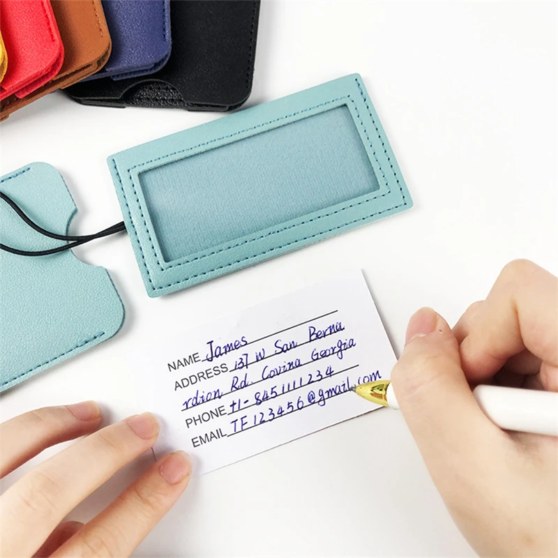 Портативная багажная бирка Clyine с геометрическим узором и скрытой двусторонней