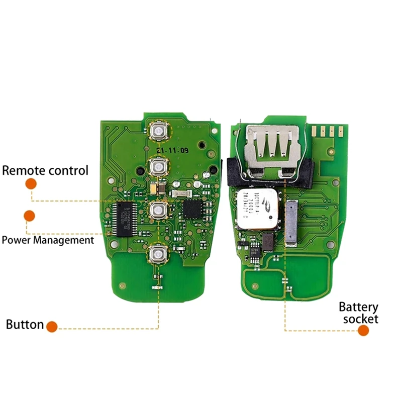 

For Xhorse XSADJ1EN VVDI 754J Remote Key With PCB For A6 Q5 A4 A8 With Key Shell For Vvdi Key Tool