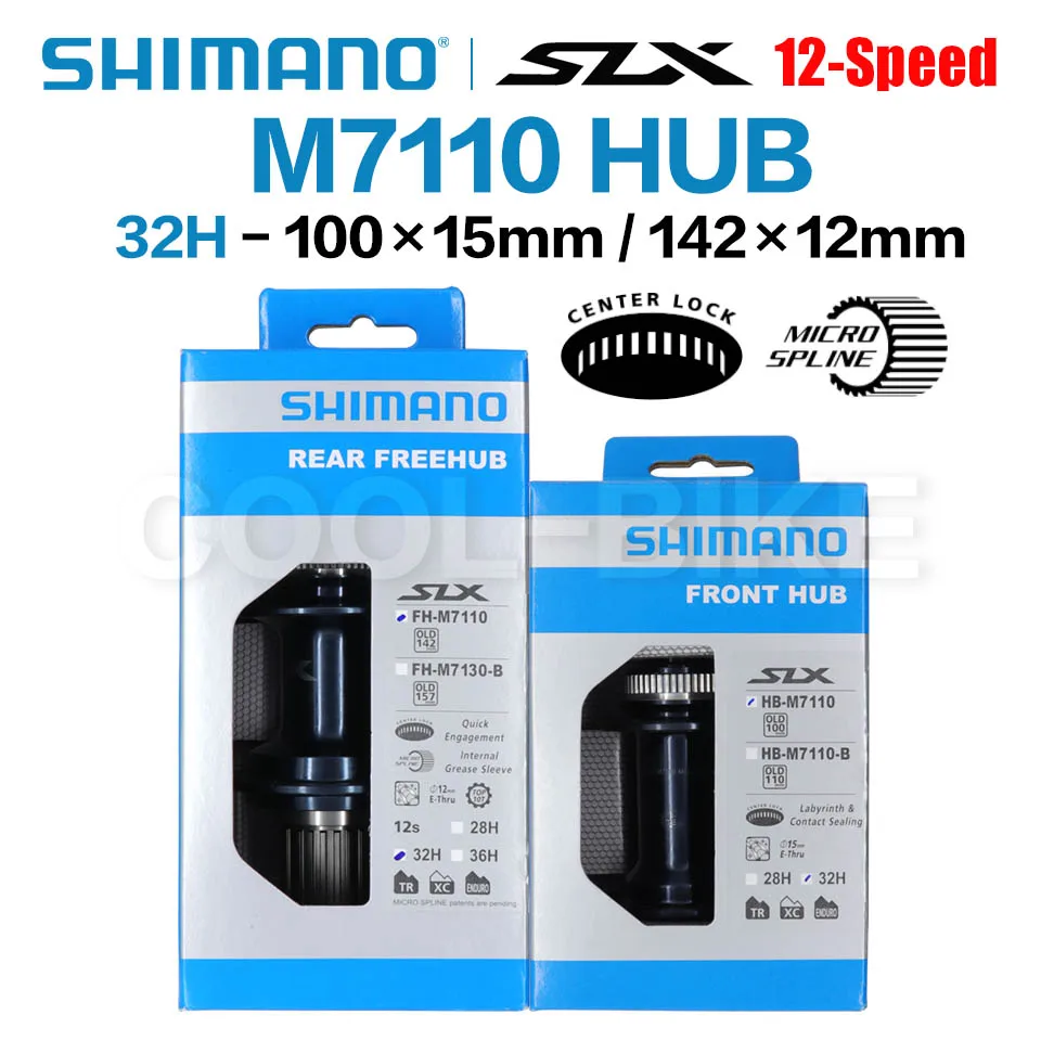 

SHIMANO SLX M7110 FH BH M7110 HUB 12s 28H 32H Center Lock 142x12mm 100x15mm 148x12mm 110x15mm MICRO SPLINE Hub E-THRU Axle Bike