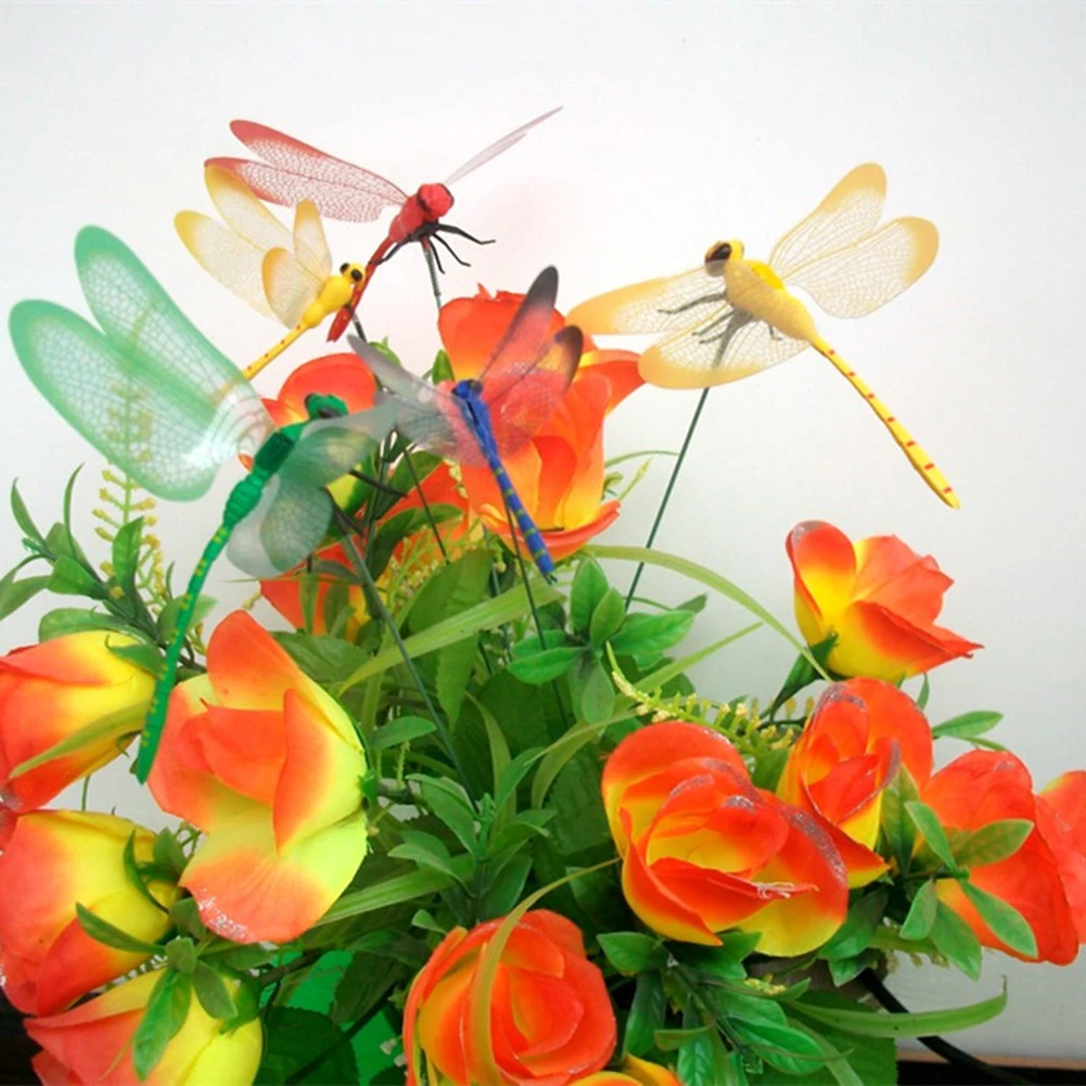 

Decorate Dragonfly Flower Arrangement Flower Pot/bed/garden Living Room And Bedroom Background Wall Outdoor Courtyard
