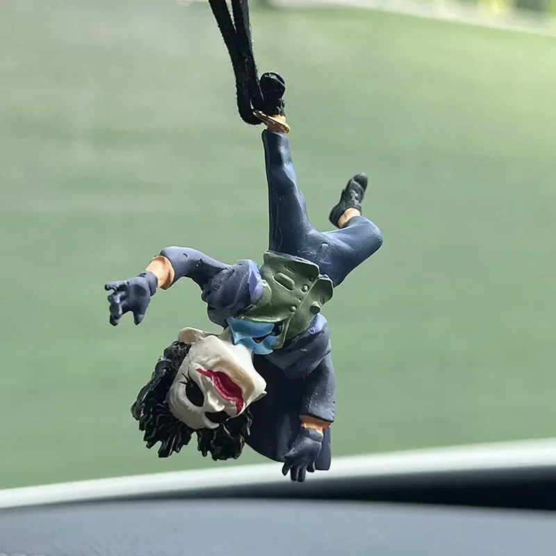 

2023 New Car Pendant The Joker Hanging Acrobatic Clown Anime Figure Ornaments Auto Rearview Mirror Interior Decoration Gifts