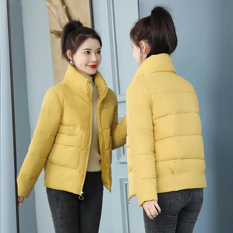 2023 New Winter Jacket Parkas Women Coat Stand Collar Loose Overcoat Female Fashion Thick Warm Cotton Padded Outwear C06