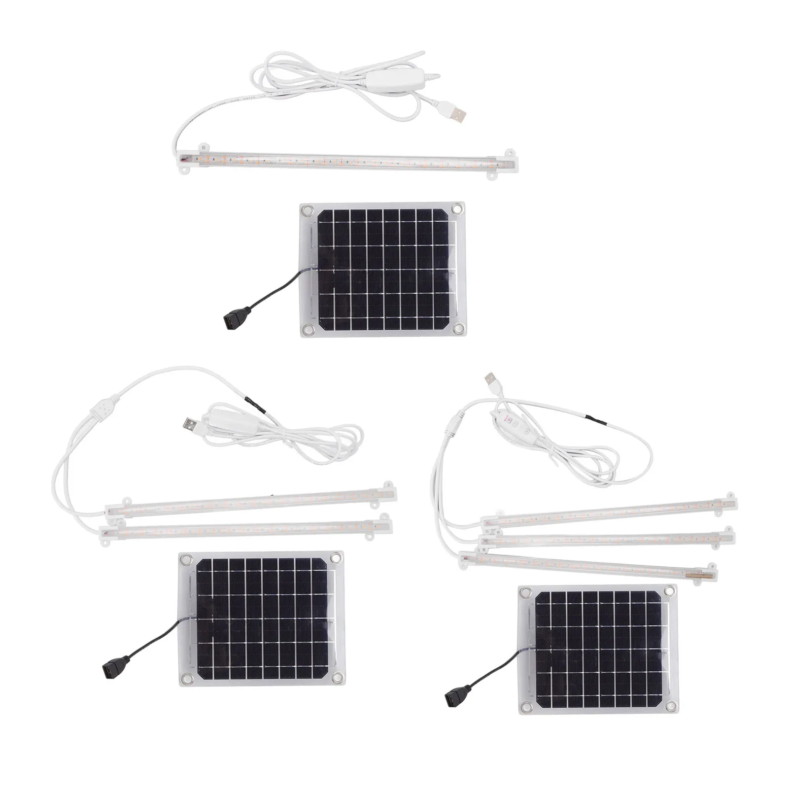 Led Plant Light Strip Double Sided Power Generation For Balcony Greenhouse Farm