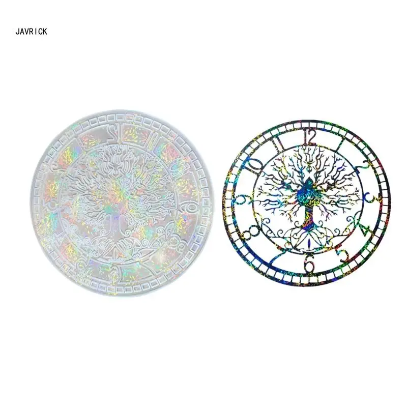 Круглые формы из смолы в виде дерева жизни для настенных часов изготовления