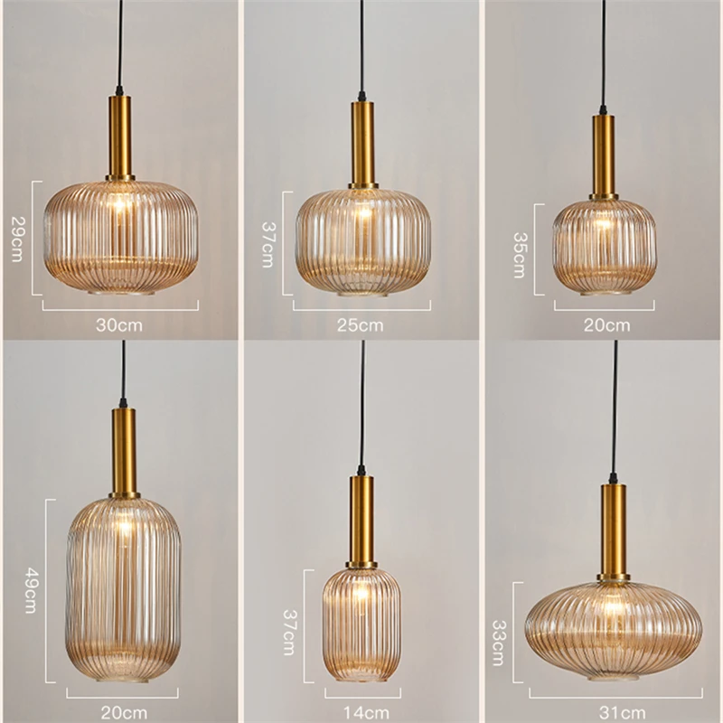 

Nordic Restaurant Glass LED Pendant Lights For Dining Room Pendant Lamp Bedroom Living Room Romantic Home Decor Light Fixture