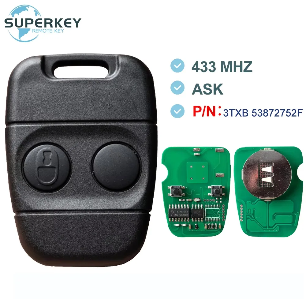 

СУПЕРКИЙ 2-кнопочный 433 МГц ASK Auto Smart Key 3TXB 53872752 F для LandRover MG Nis-san Discovery Freelander 2002, 2003, 2004, 2005,