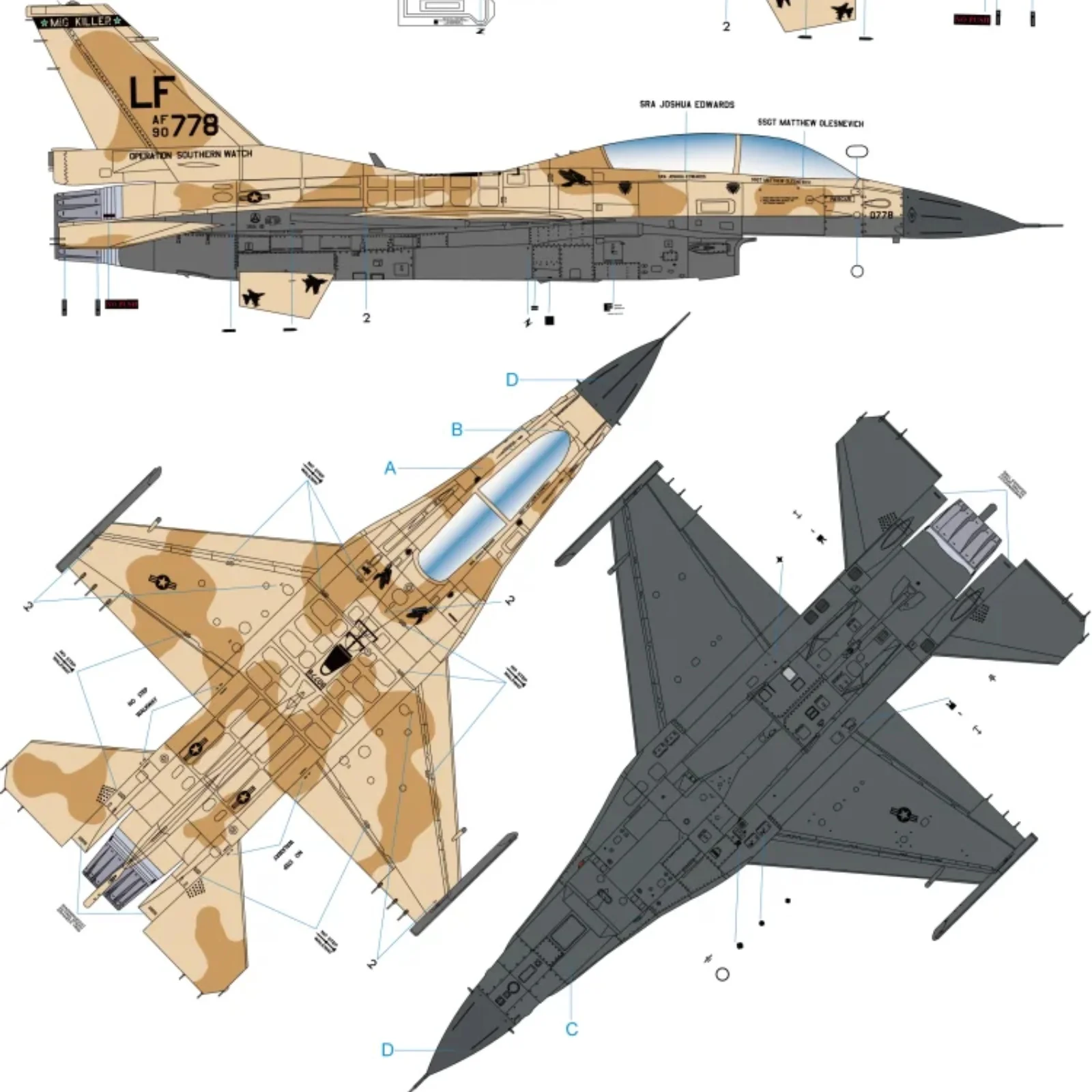 Galaxy D48062 наклейка для модели самолета 2022 K48105