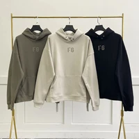 fw21 essentials flocking logo fg hoodies mens hip hop hooded pullover sweatshirt oversize high quality 7th collection hoodie