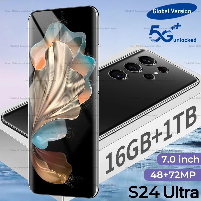 

New S24 Ultra 5G Smartphone Original 7.0inch Global Celular unlocked Phones 16G+1TB 4G Dual SIM Mobile Phones 72MP HD Cell Phone