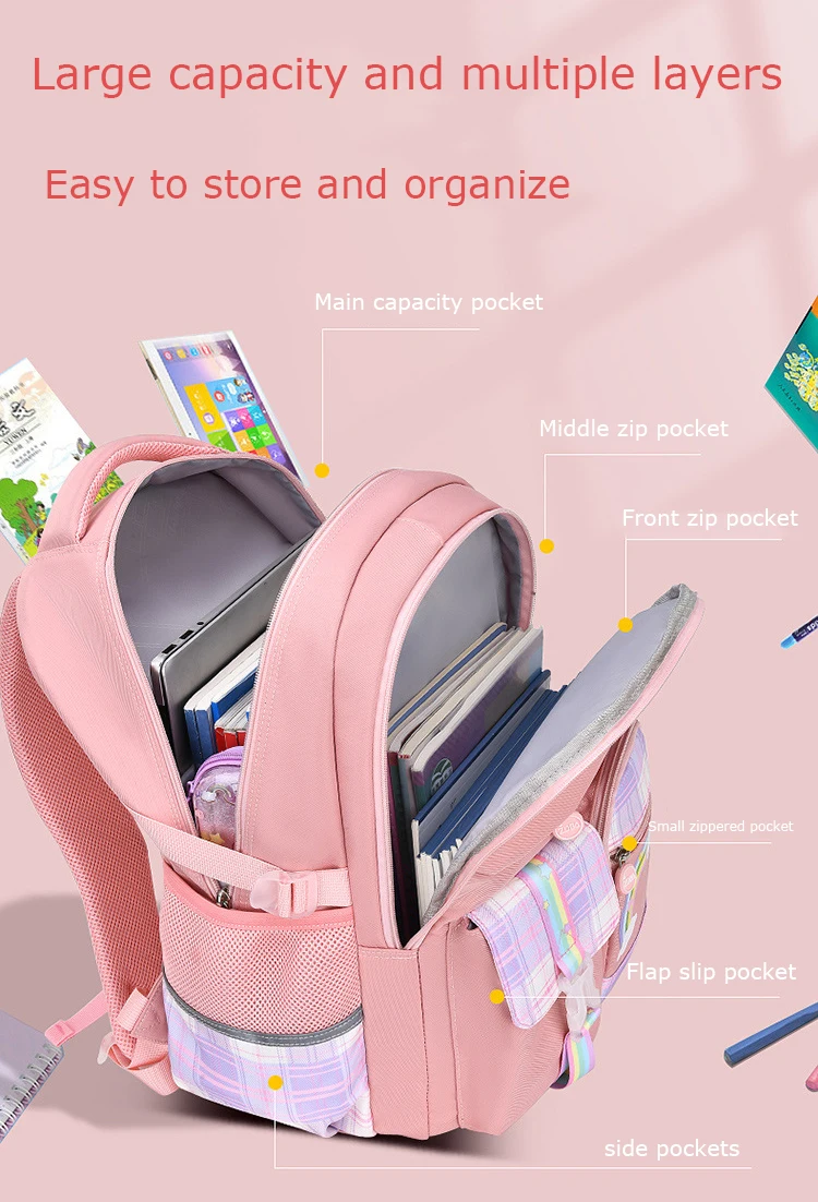 2 size Children School bags Girls Primary Backpack Kids school backpcak princess schoolbags kids sac mochilas escolar infantil