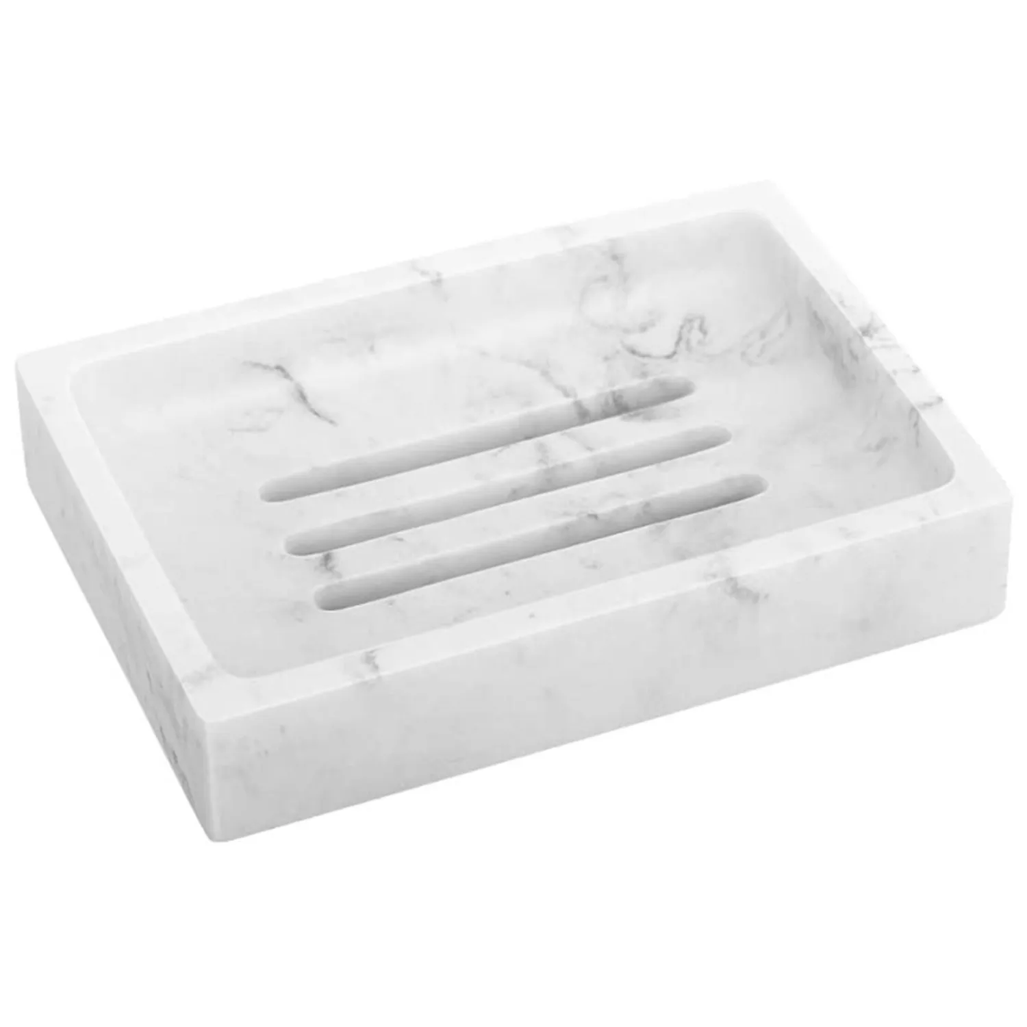 

Soap Dish, Draining Soap Tray with Holes, Resin and Grit Soap Holder for Shower Bathroom Kitchen Sink, Drainer Soap Box Square