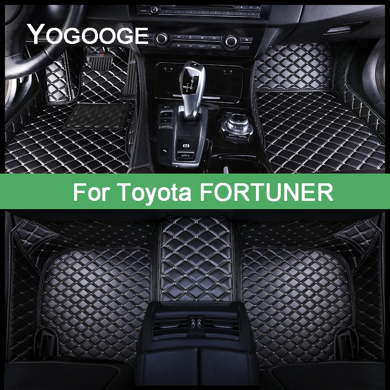 

YOGOOGE Car Floor Mats For Toyota FORTUNER N15 N16 Foot Coche Accessories Auto Carpets