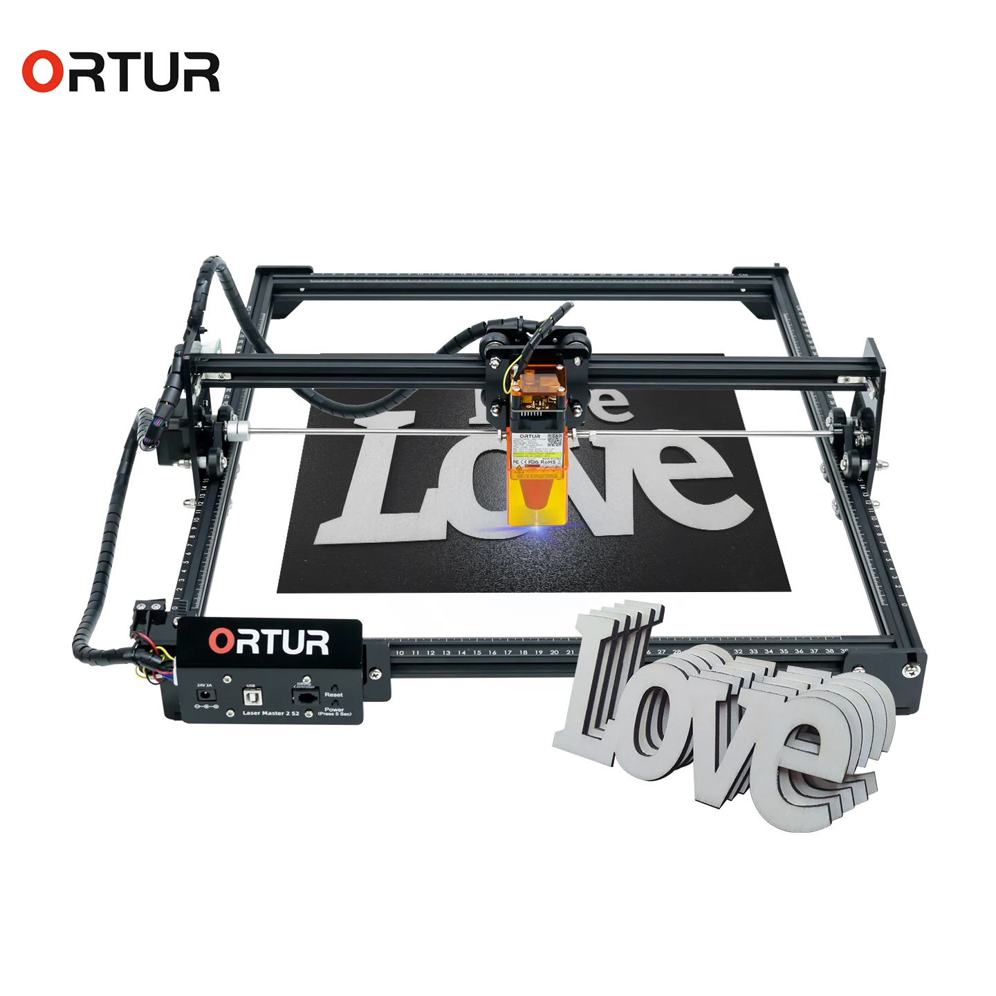 Высокоскоростной лазерный гравировальный станок 10 Вт 39x41 см резак с управлением