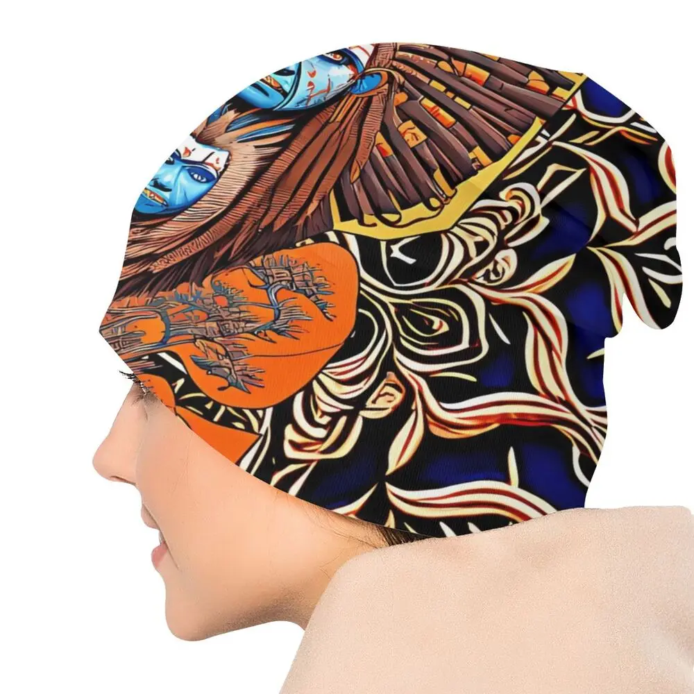 Головной убор шапки Kokopelli Hopi мужские женские тонкие шапочки облегающие шапка с